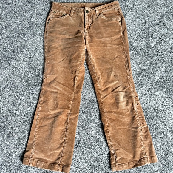 Athleta Corduroy Size 8P Brown Flare Pants - Picture 2 of 10